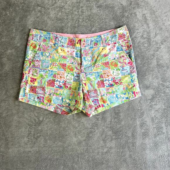 Lily Pulitzer Shorts Patchwork Style Women's 8 Preppy Coastal Party Beach - Picture 1 of 10